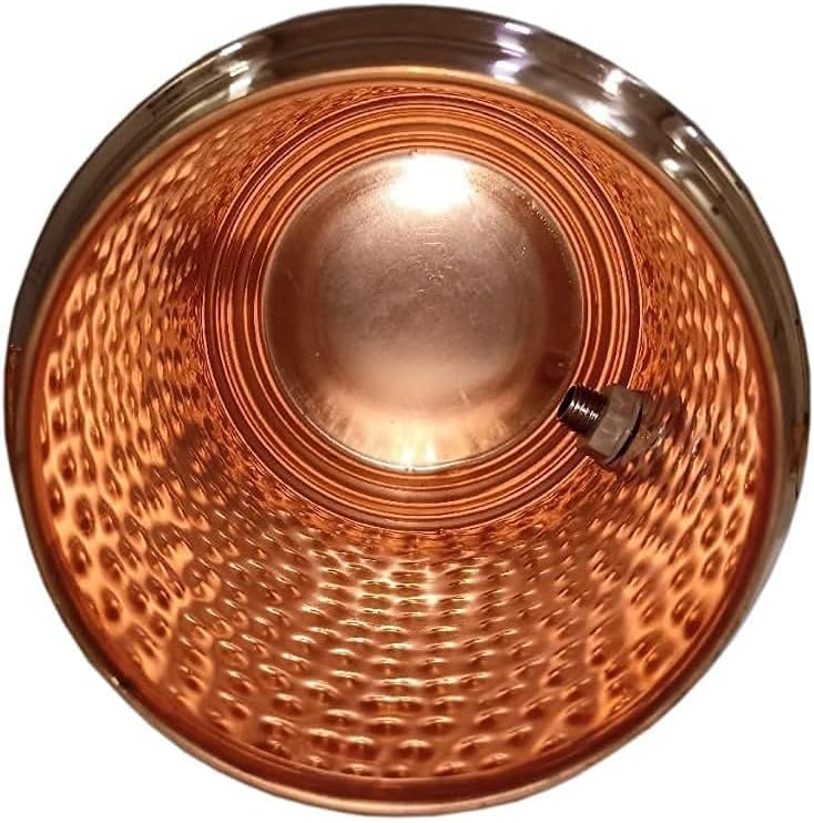 5 Litre Copper Water Dispenser with Stand and 2 Glasses | BPA Free, Non-Toxic | Hammered Texture, Rustproof & Durable | with Added Health Benefits of Copper
