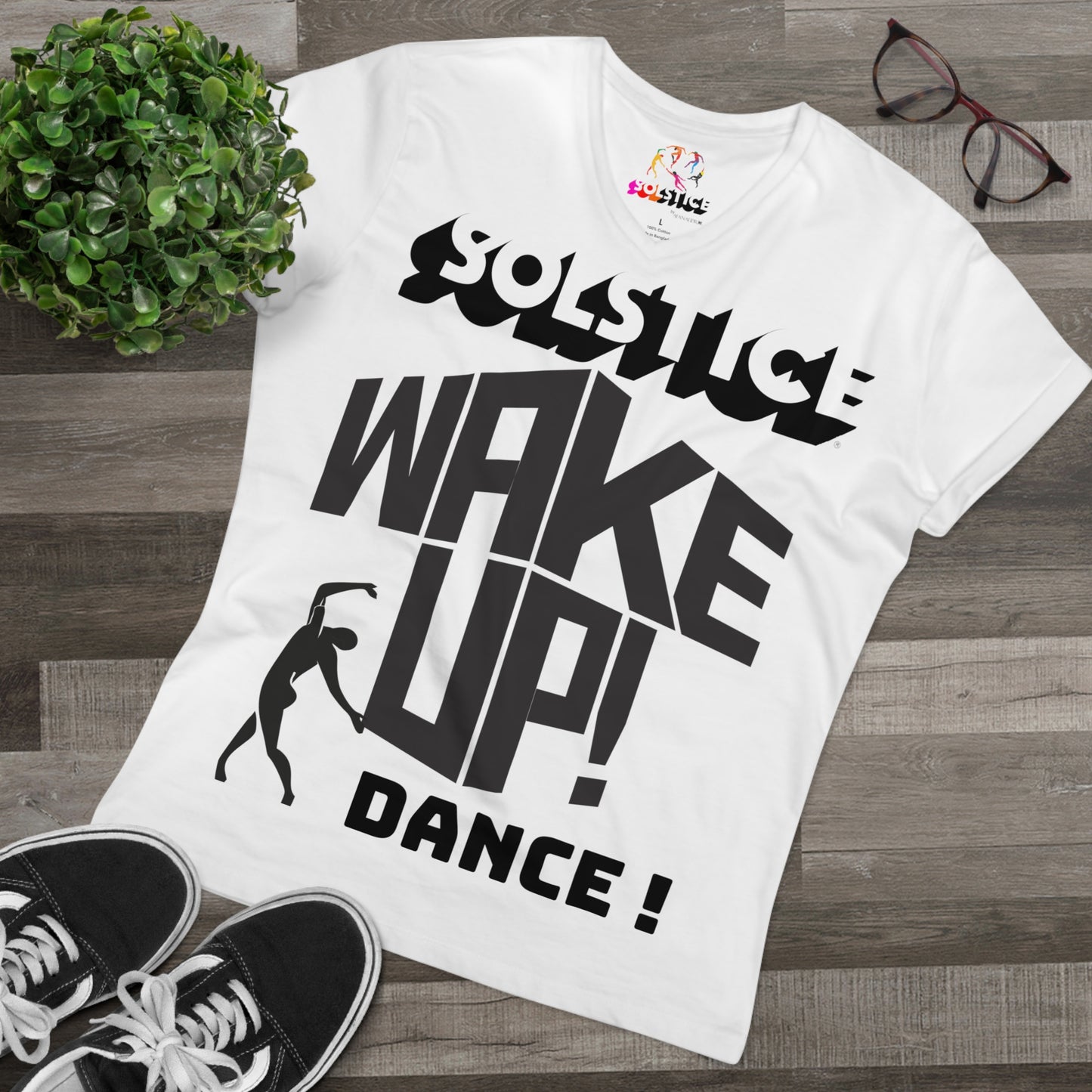 Solstice Dance Men’s Presenter V-neck white Wakeup Organic 6