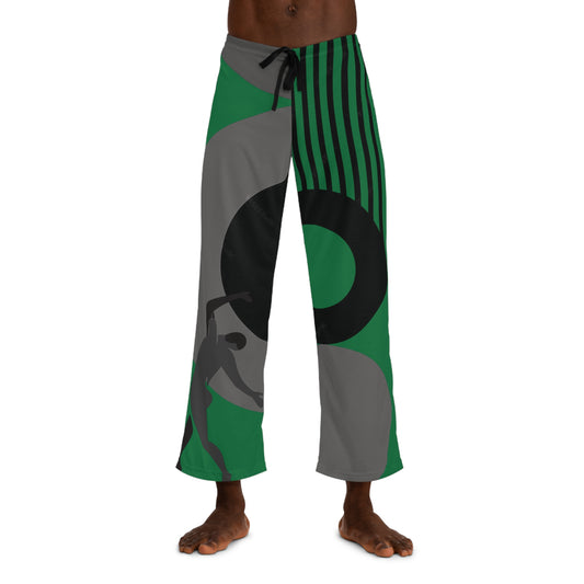 SOLSTICE Bauhaus Men's  dark green Pajama Pants (AOP)