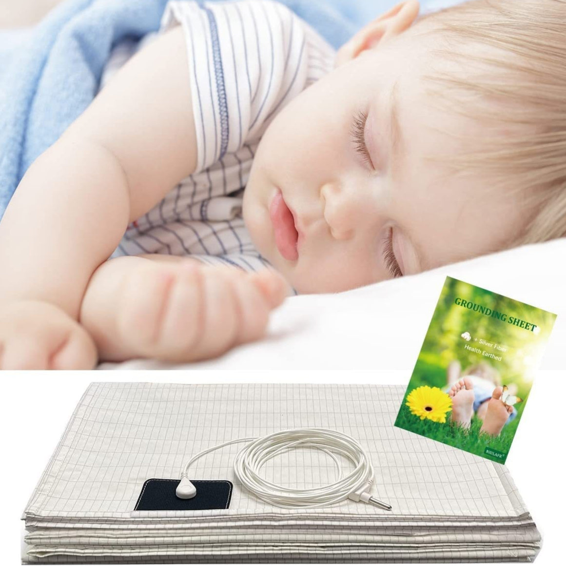 Sleep well, tangerine dreams with  Grounding Silver Cotton Bed Sheet Grounding Mat Anti-static Bed Sheet