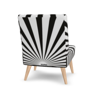 SOLSTICE Red Pop Art Sun Rays armchair 10 colors options