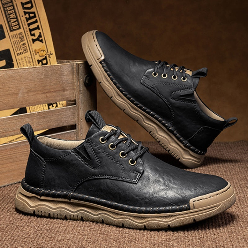 Solstice Leather New Autumn And Winter Business Vintage Casual Shoes Men's