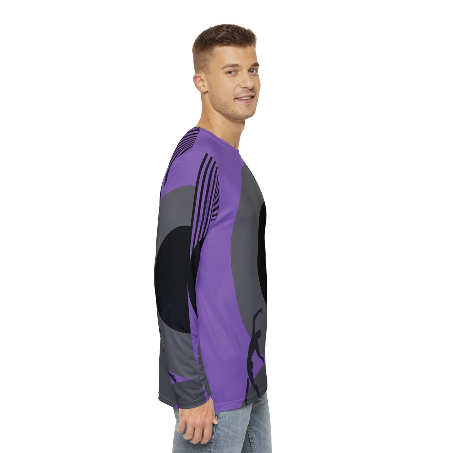 Copy of Men's SOLSTICE BAUHAUS Long Sleeve Shirt white (AOP)