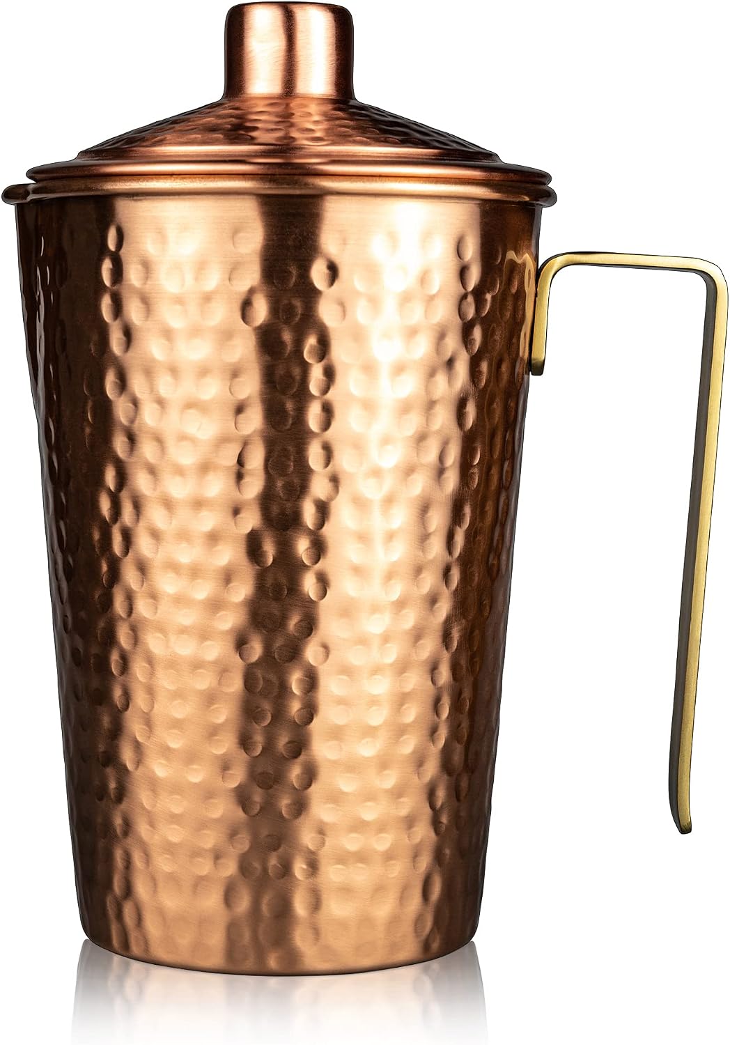 Kosdeg Pure Copper Pitcher With Lid, 44 Oz
