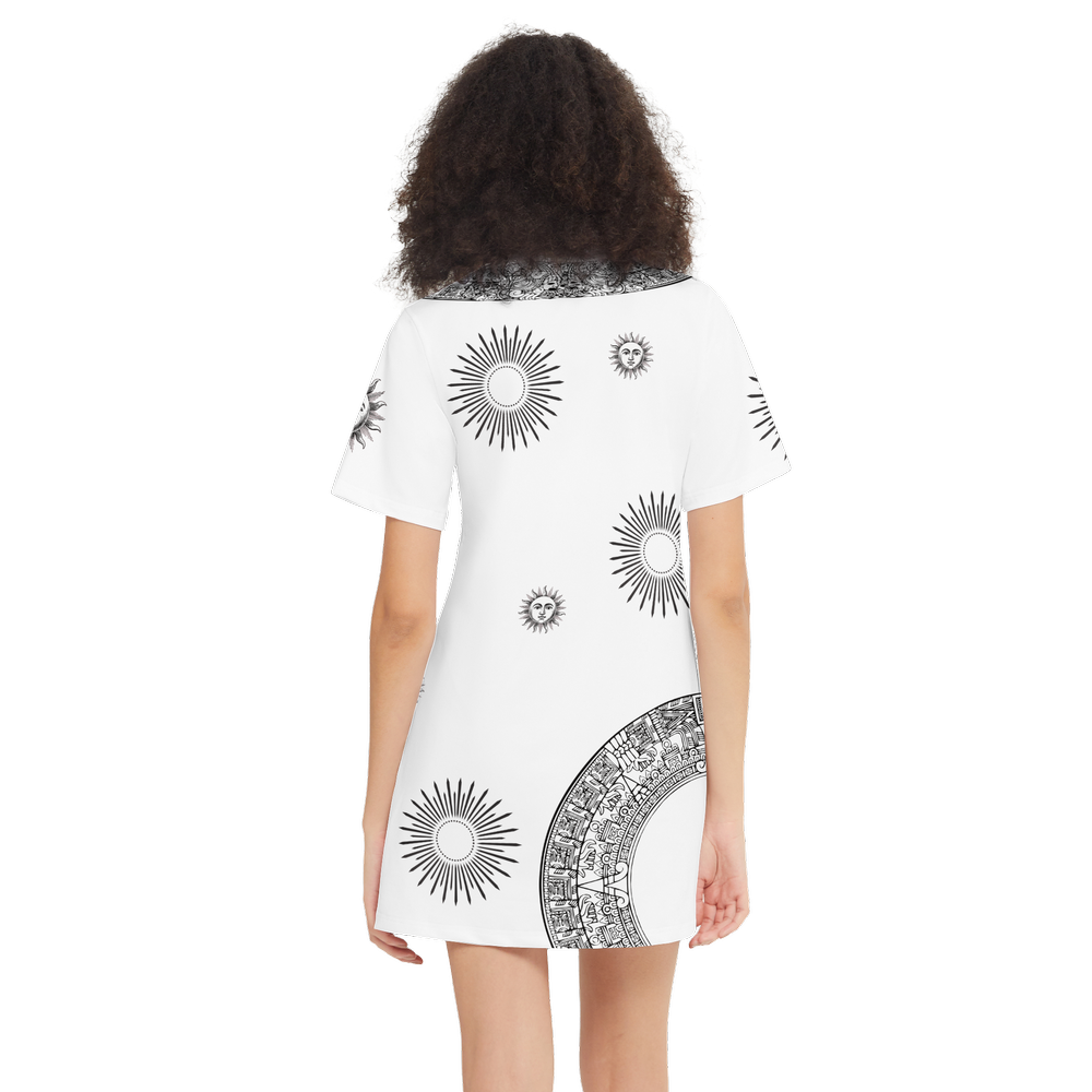 Solstice Women's Short-Sleeve T-Shirt Dress-Heavyweight 225g