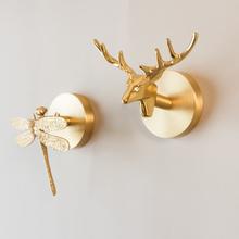 Retro Copper Punch-Free Animal Hook/ Nordic Light Luxury