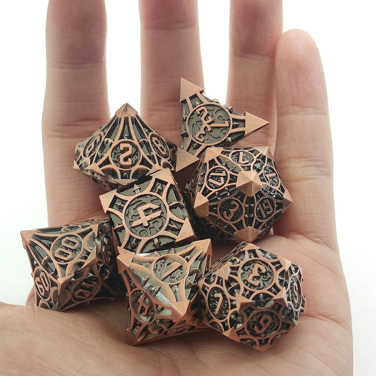 Board Game Props Pure Copper Metal Solid Dice