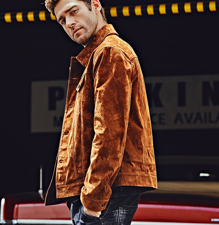 Infashion Leather Biker Jacket For Men