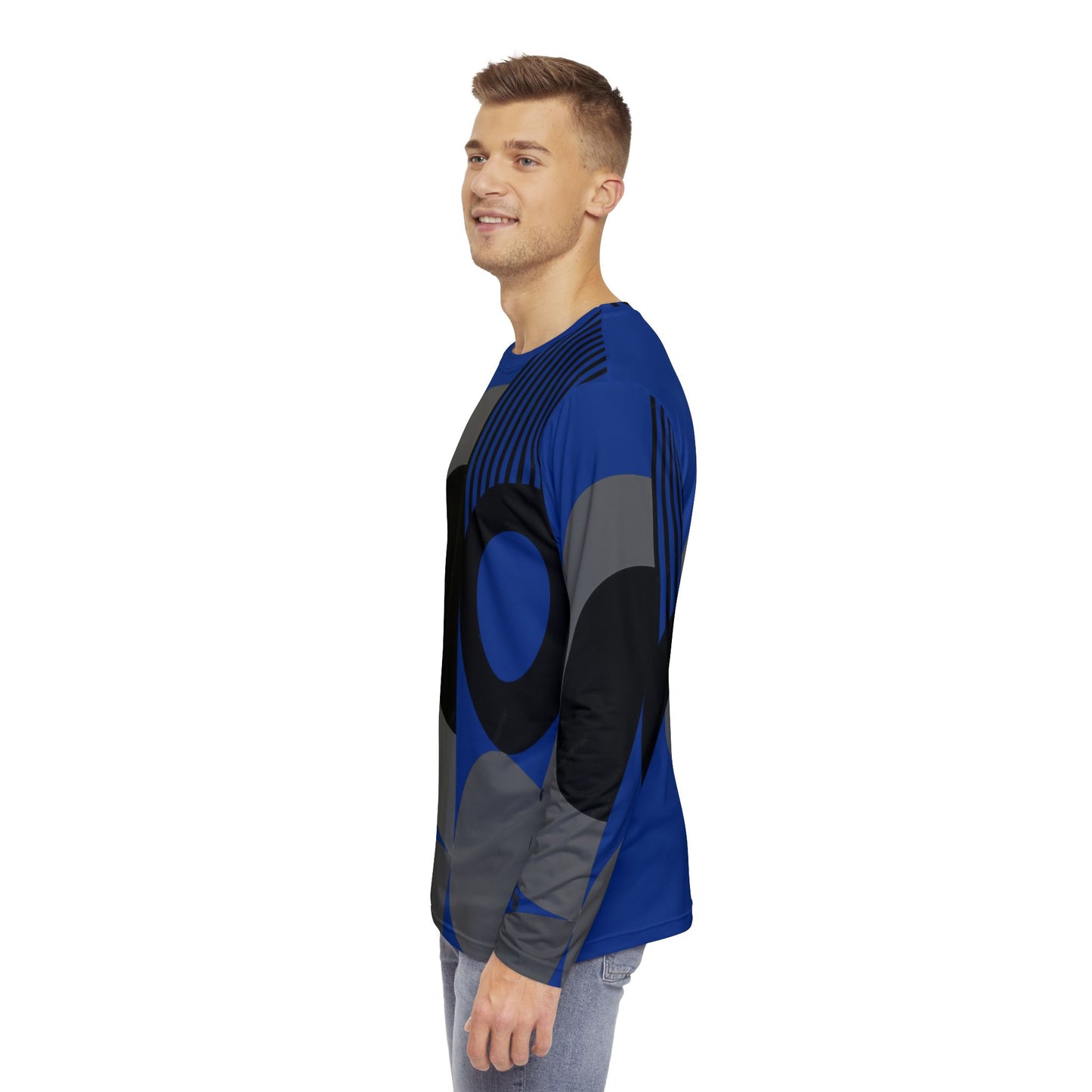 SOLSTICE BAUHAUS Long Sleeve Shirt dark blue(AOP)