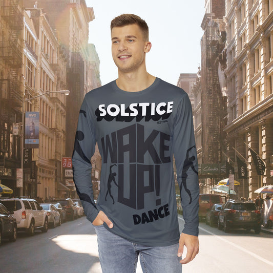 SOLSTICE Wake Up gray Long Sleeve Shirt (AOP)