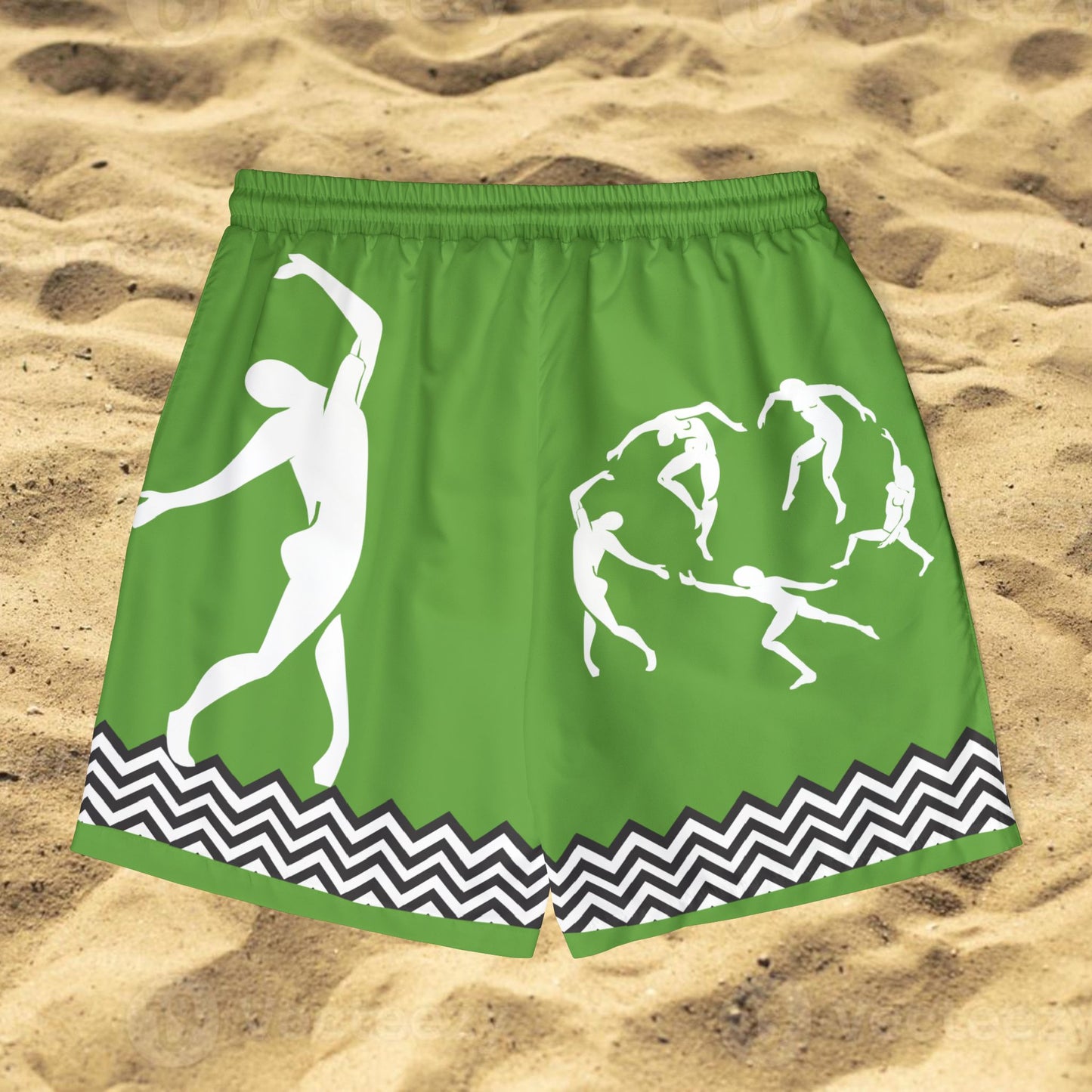 Unisex SOLSTICE DANCE Green Swim Shorts (AOP)