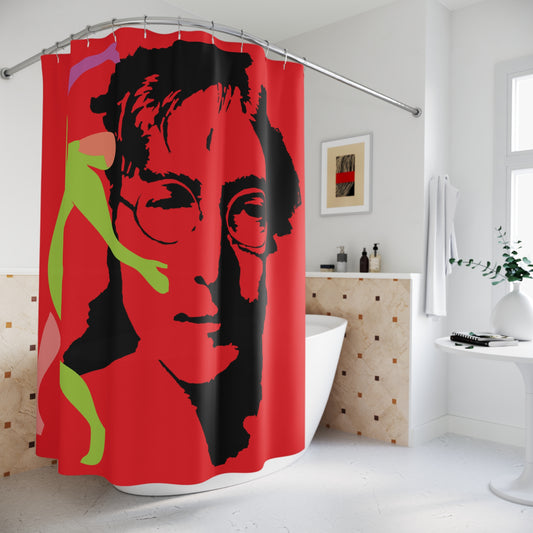 SOLSTICE Lennon Shower Curtain 6 red
