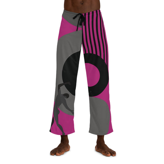 SOLSTICE Bauhaus Men's  dark pink Pajama Pants (AOP)