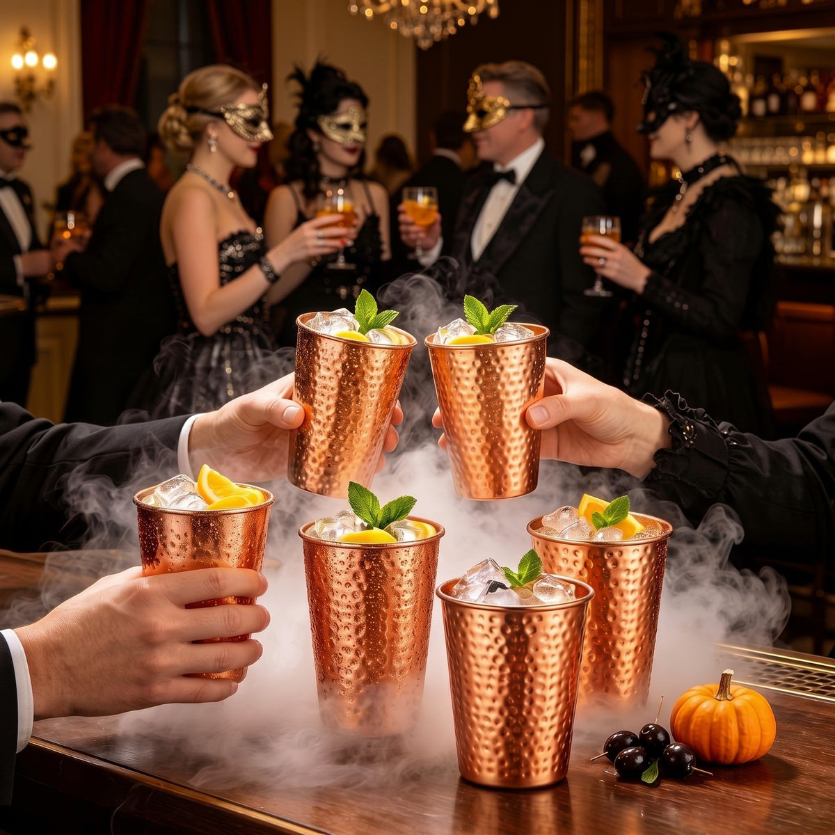 12 Pcs Hammered Copper Plated Cups for Drinking Water Tumbler