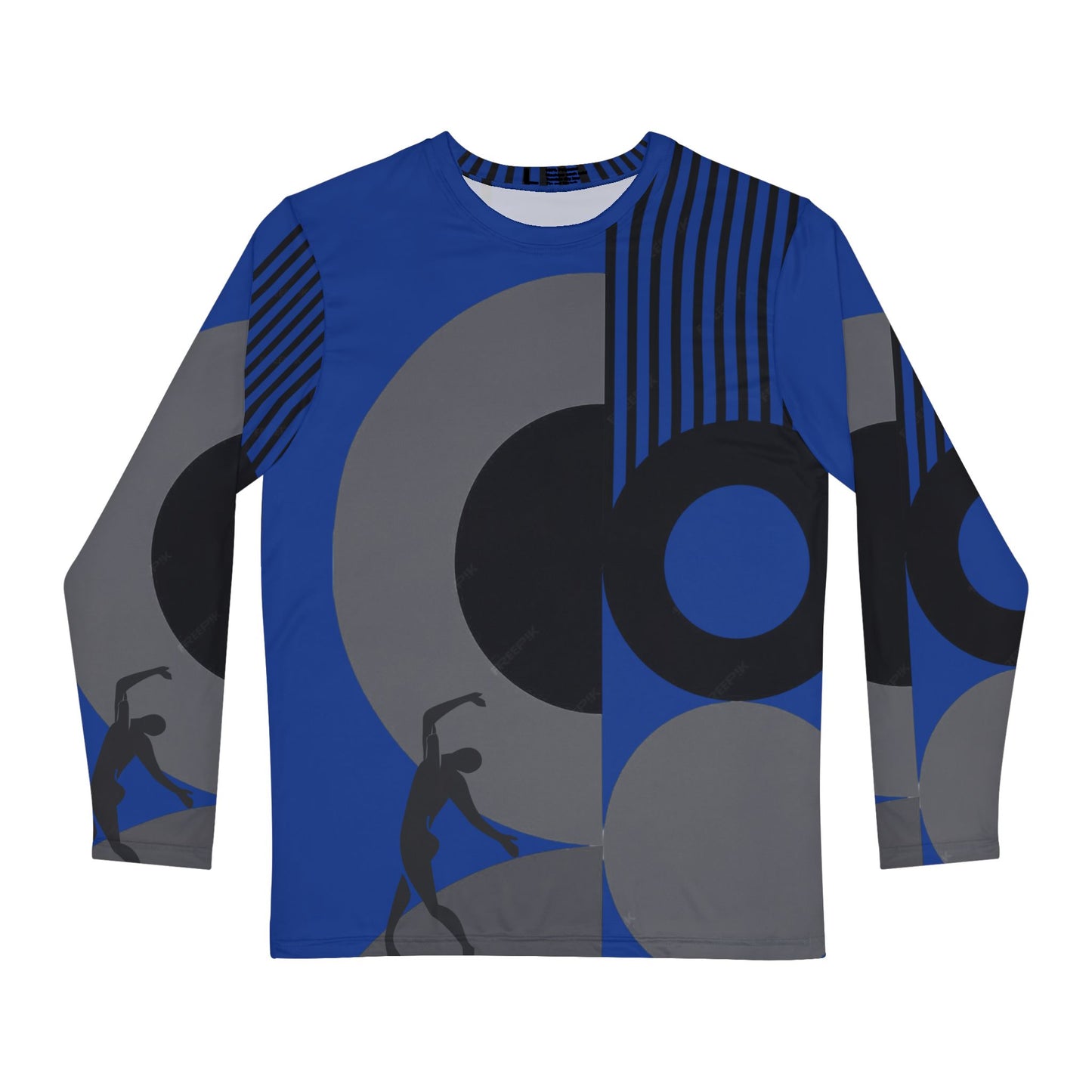 SOLSTICE BAUHAUS Long Sleeve Shirt dark blue(AOP)
