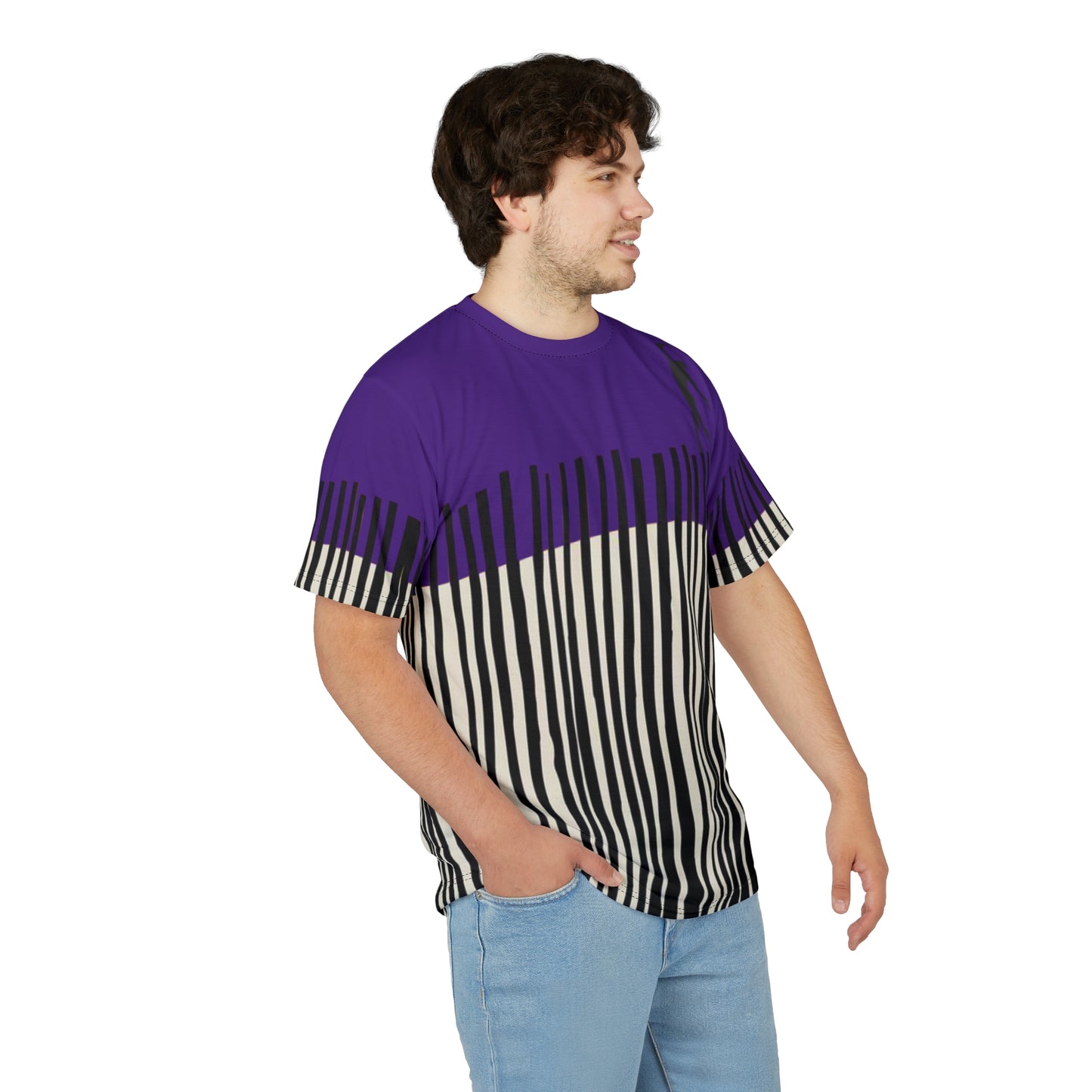 SOLSTICE Bamboo purple Unisex Cut & Sew  Tee (AOP)