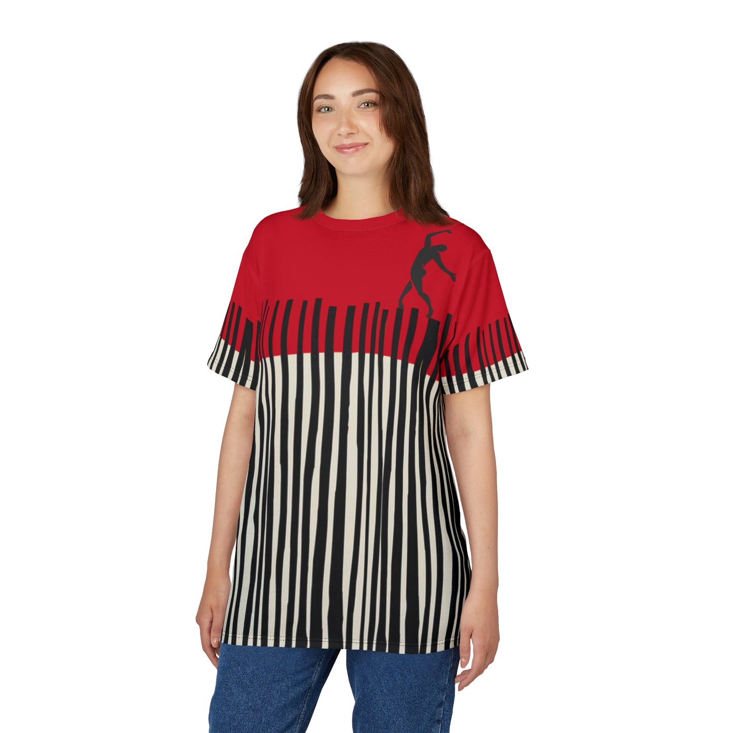 SOLSTICE Bamboo dark red Unisex Cut & Sew  Tee (AOP)