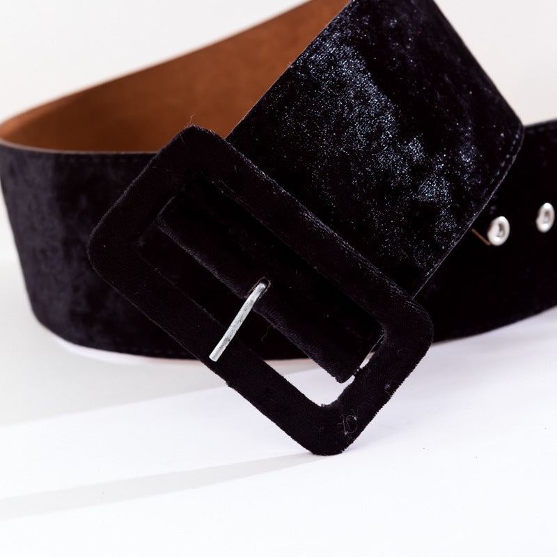 Autumn And Winter Timeless Golden Silk Velvet Belt Ladies