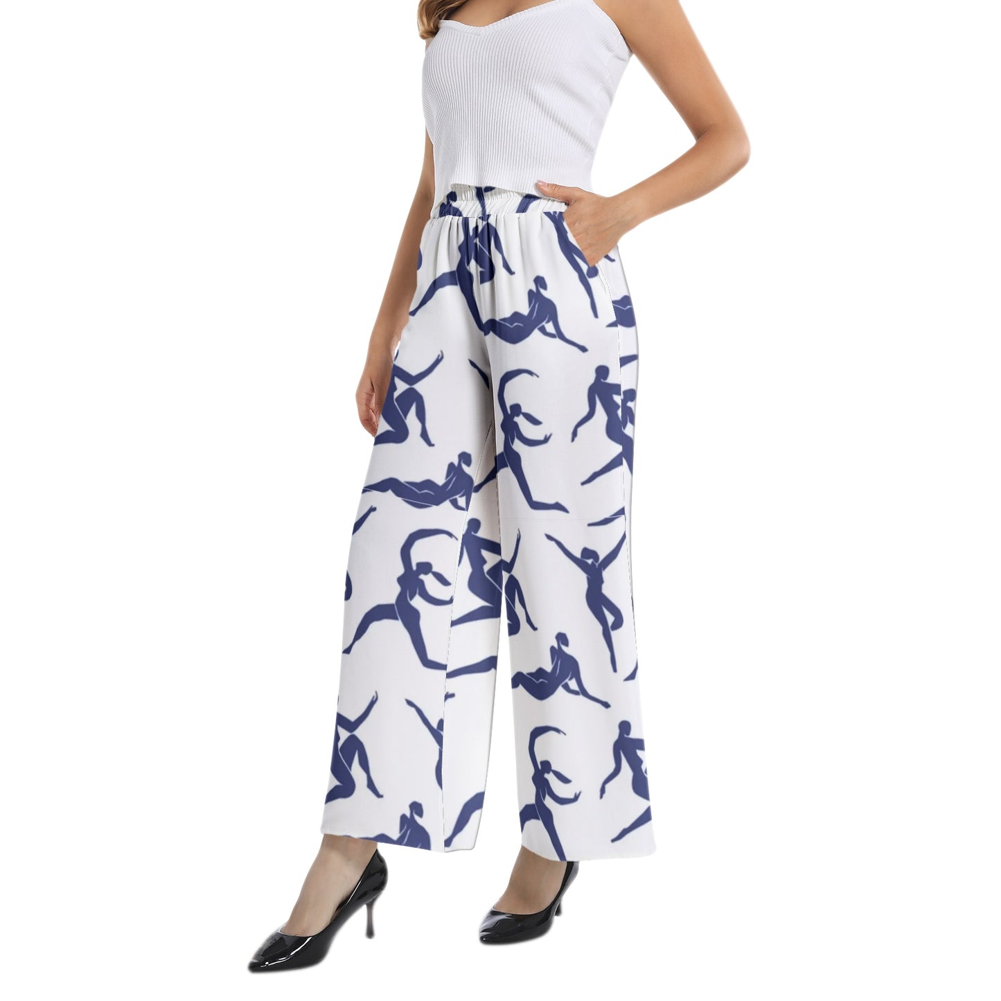 Solstice blue dancers Elastic Waist Wide Leg Pant