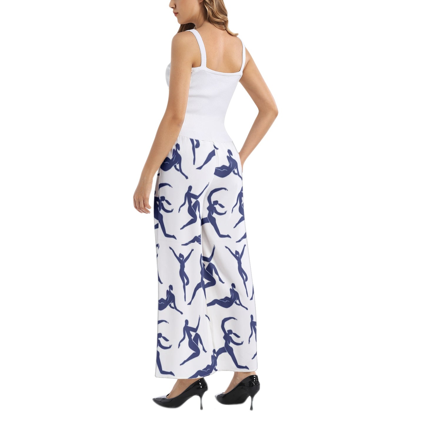 Solstice blue dancers Elastic Waist Wide Leg Pant