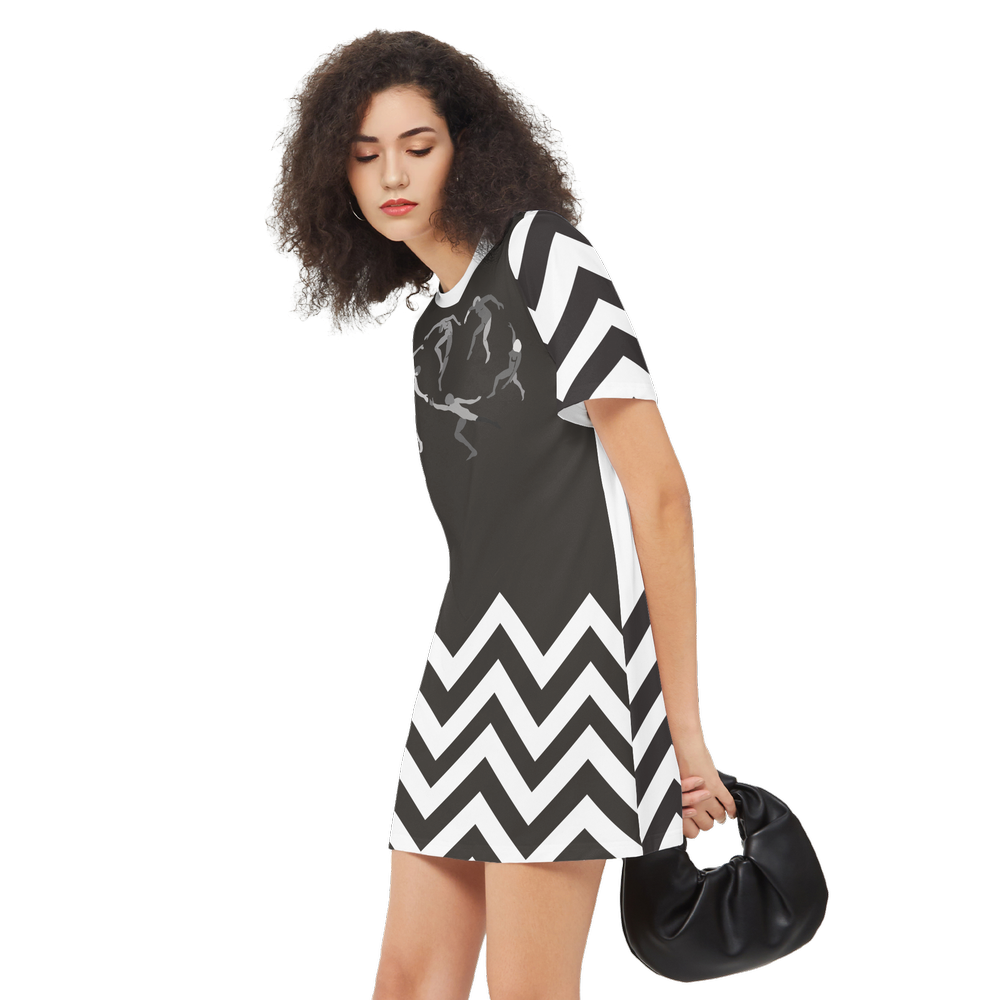 Women's SOLSTICE Short-Sleeve T-Shirt Dress-Heavyweight 225g