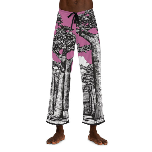 SOLSTICE Baobab Pink Men's Pajama Pants (AOP)