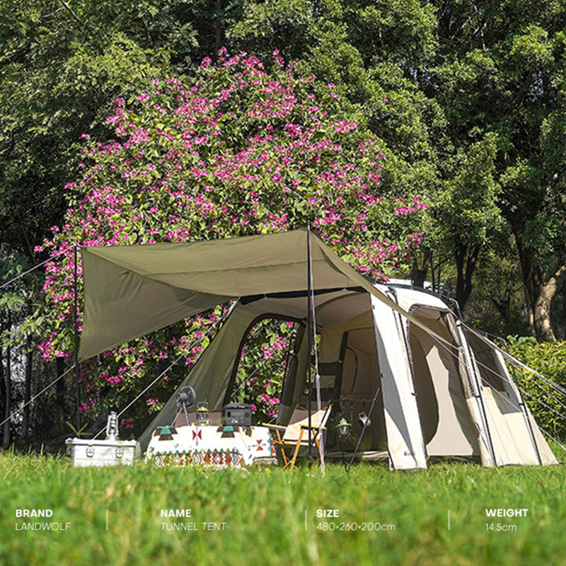 Luxury Landwolf Large Space Tunnel Tent Outdoor Camping Tourist