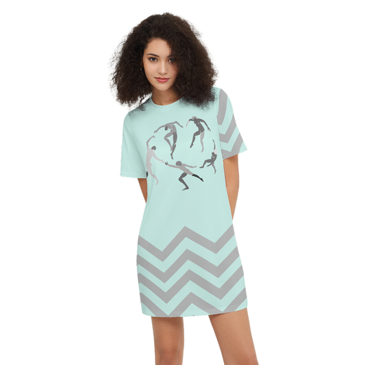 Women's SOLSTICE Short-Sleeve T-Shirt Dress-Heavyweight 225g