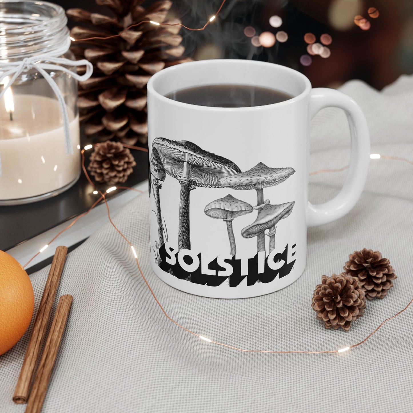 Solstice Mushrooms Ceramic Mug —  (11oz, 15oz)