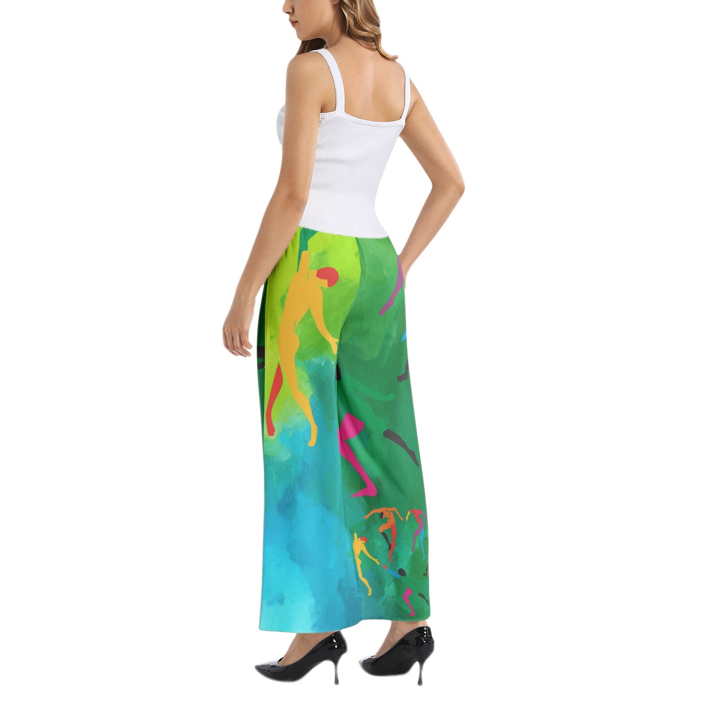 Solstice Matisse Dancers Elastic Waist Wide Leg Pant