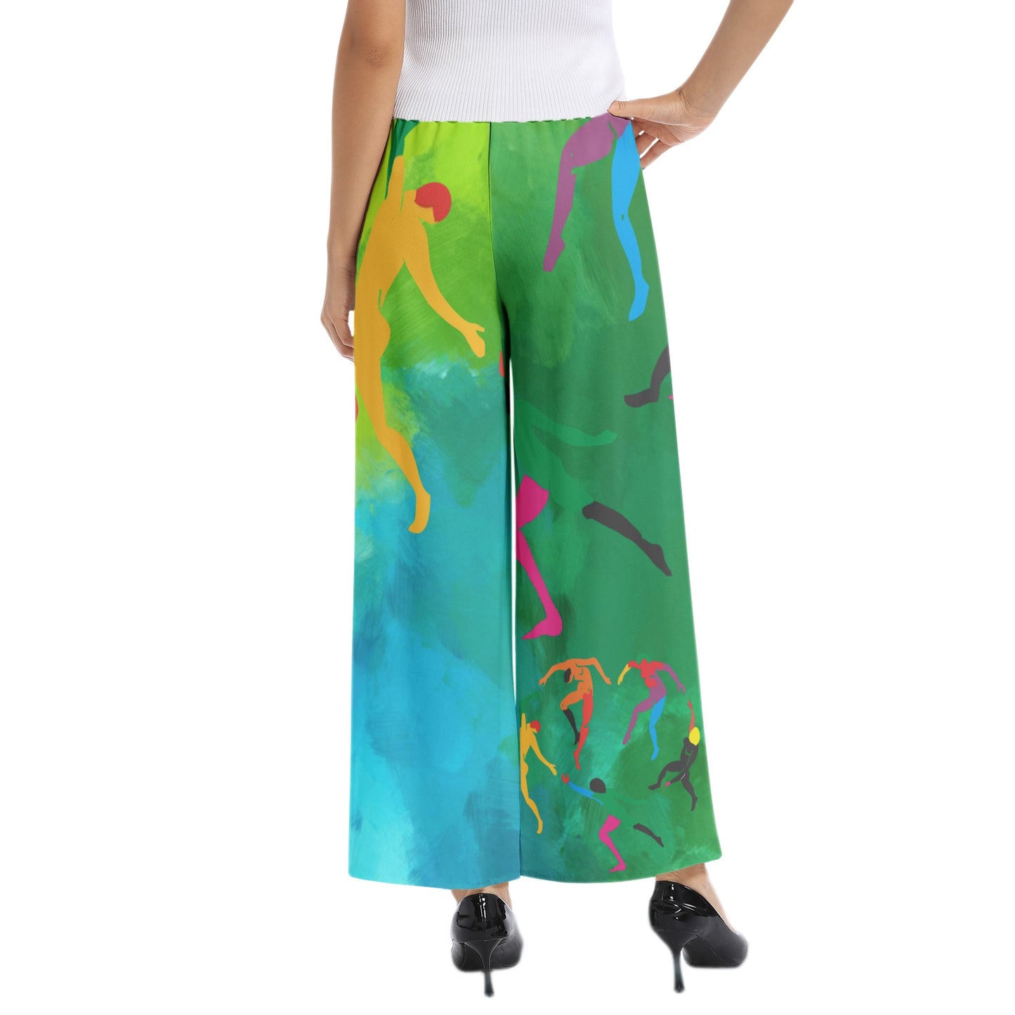 Solstice Matisse Dancers Elastic Waist Wide Leg Pant