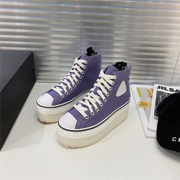 Women's Solstice Style Casual Ripped Platform Platform High-Top Canvas Shoes