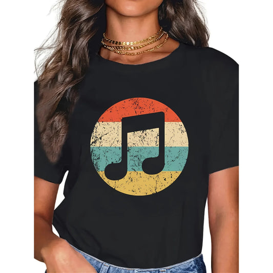 Women's Leisure T-Shirt for Spring/Summer One-Color Standard
