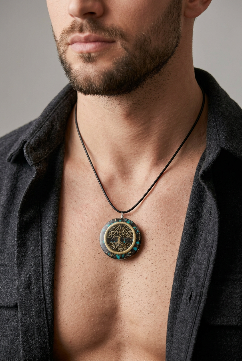 New Beautiful Best Selling  Orgonite Pendant I Black Tourmaline Orgonite Pendant with Tree of Life - EMF Protection