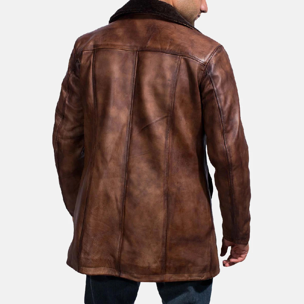 2022 New Style Men Fur Leather Blazer for Sale Online Best Quality Customized Design and Logo Men's Stylish Fur Leather Coat