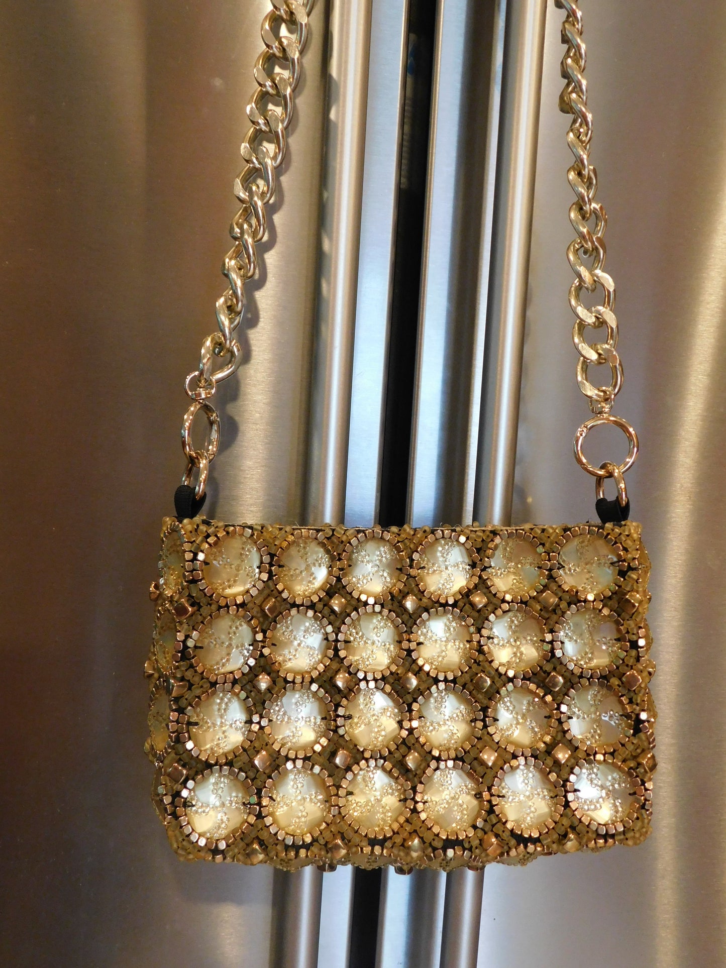 Solstice Lalique buttons bag