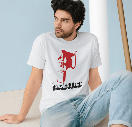 Bansky 'Monkey Exploding SOLSTICE Dynamite' Organic T-Shirt —
