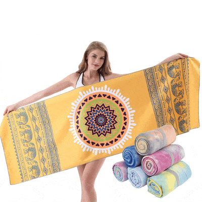 Printed Yoga Mat Drape Sweat-Absorbent Fitness Yoga Towel Yoga Drape