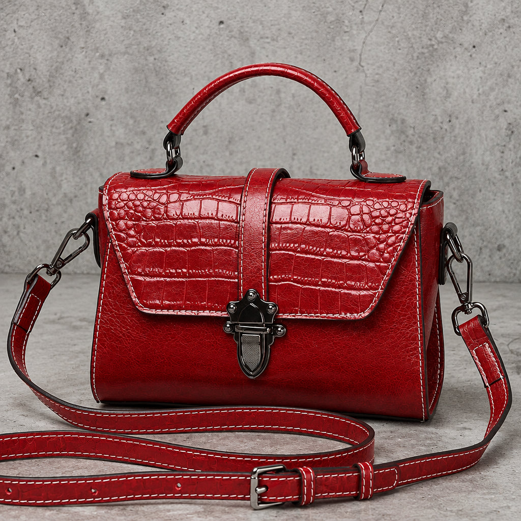 New High Quality Women's Genuine Leather Waterproof Tote Handbags Multiway Messenger Crossbody Shoulder Satchel Purse Travel Bag