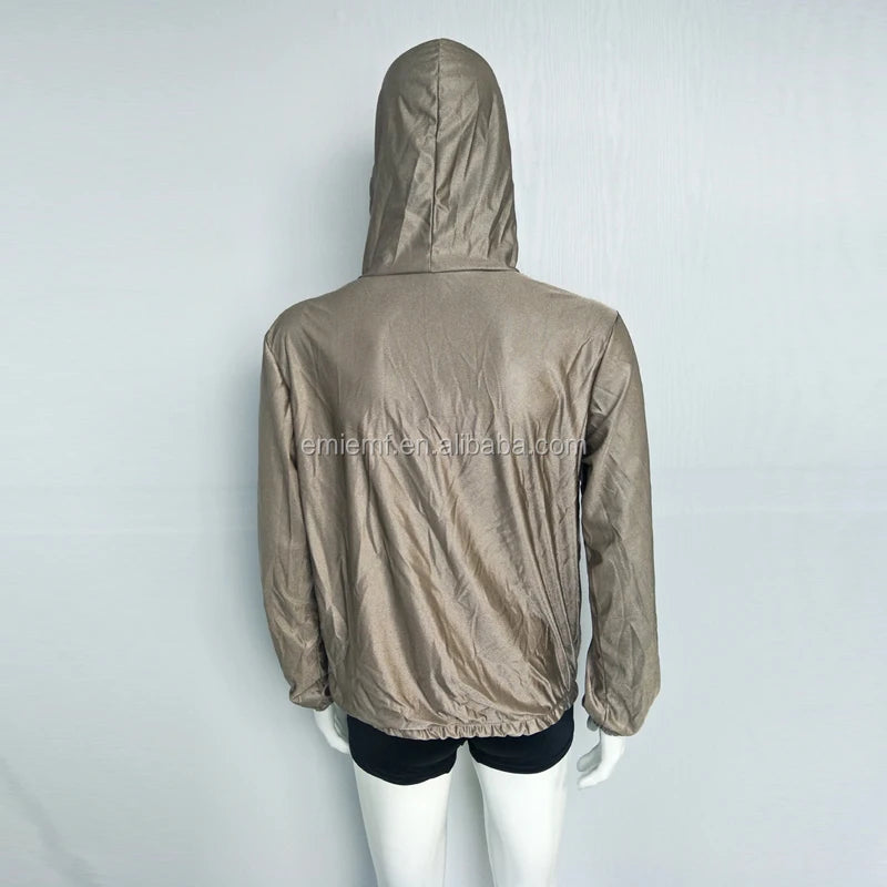 100% Silver Fiber Super protection Hoodie , EMF Shielded Clothes Computer ,phone Radiation