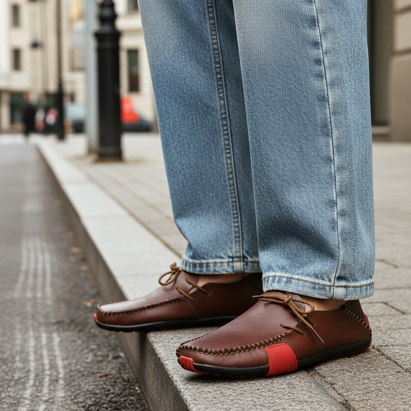 2026  Spring Fashion Genuine Leather Loafer Men's Casual Leisure Wear Dess Shoes Men's Style Italian