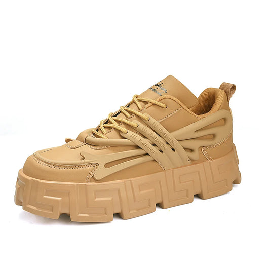 2023 Men's Sports Sneakers with Custom Designer Logo Breathable Casual Thick Sole Skateboarding Shoes for Spring Season