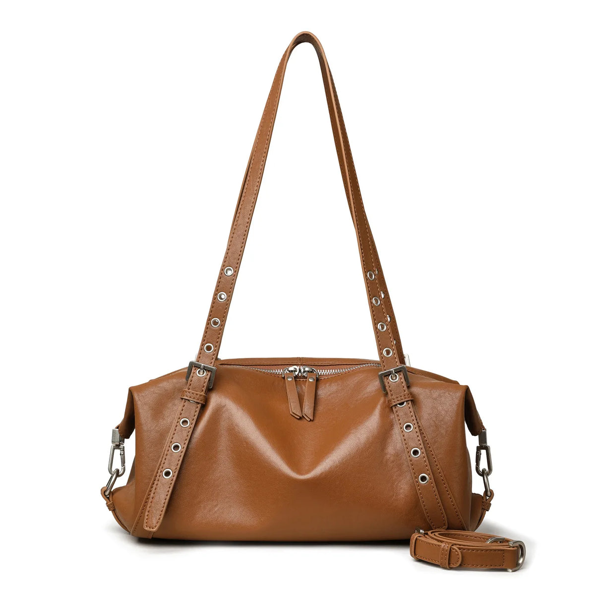 Women Bags Genuine Leather Messenger Crossbody Handbags Large Capacity Tote Shoulder Purses Elegant Daily Office Travel Shopping