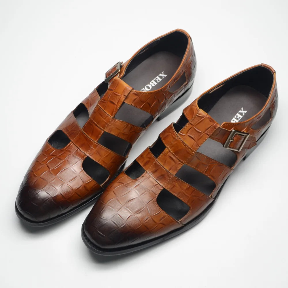 New Design Plus Size Breathable Men's Shoes Cow Genuine Leather Formal Business Casual Oxford Shoes for Men Wholesale