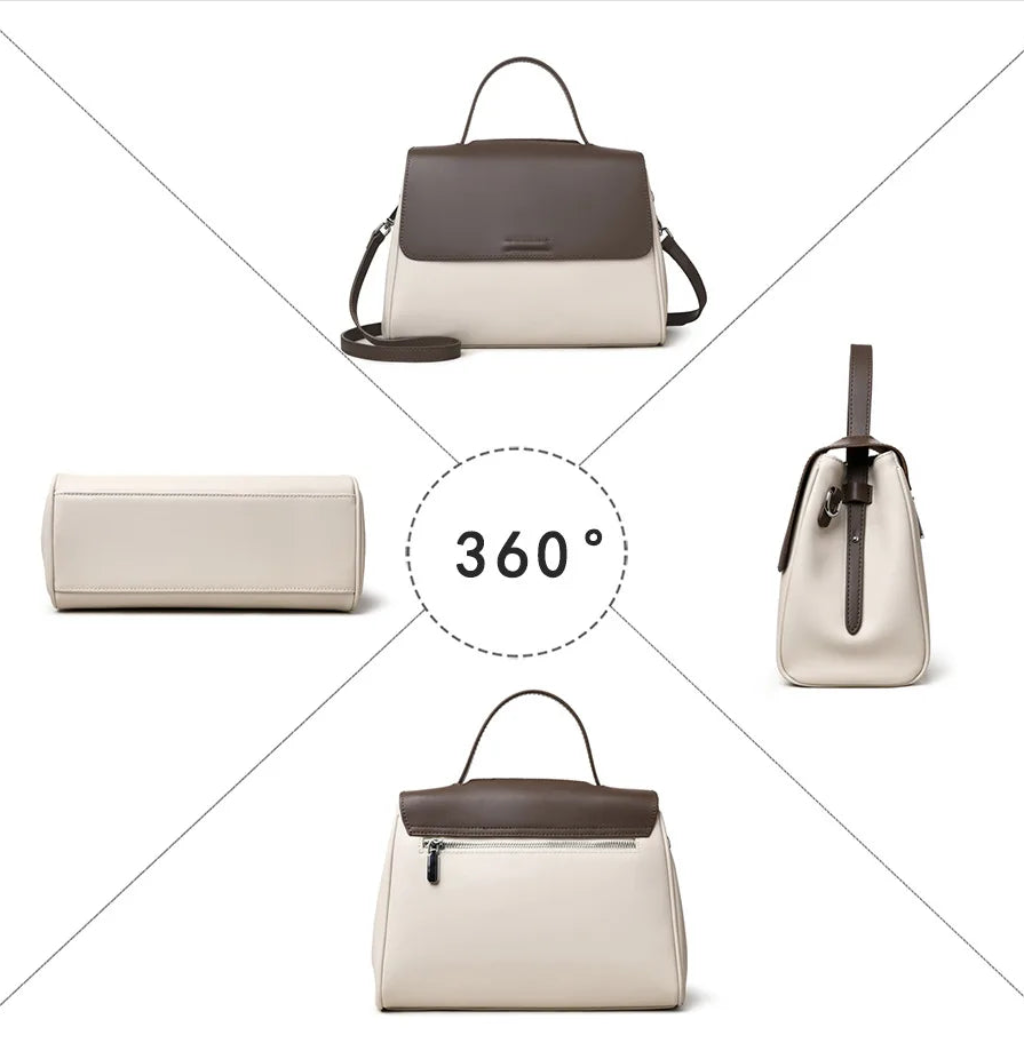 Women Bags Genuine Leather Messenger Crossbody Handbags Large Capacity Tote Shoulder Purses Elegant Daily Office Travel Shopping