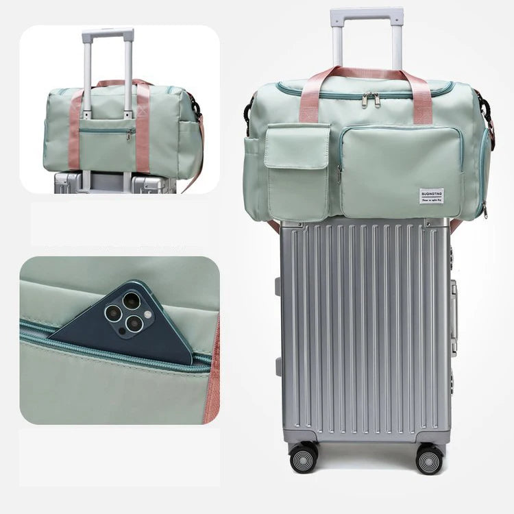 Large Capacity Cabin Bag Under Seat Flight Carry on Bag Sports Travel Duffel Holdall Hand Luggage Unisex With Shoe Package