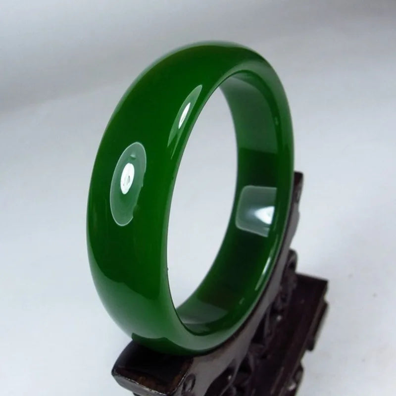 Genuine Hetian Jade Bracelet Spinach Green Jadeite Ladies Mom Charm Quality Luxury Bracelet Jewelry Holiday Birthday Gift