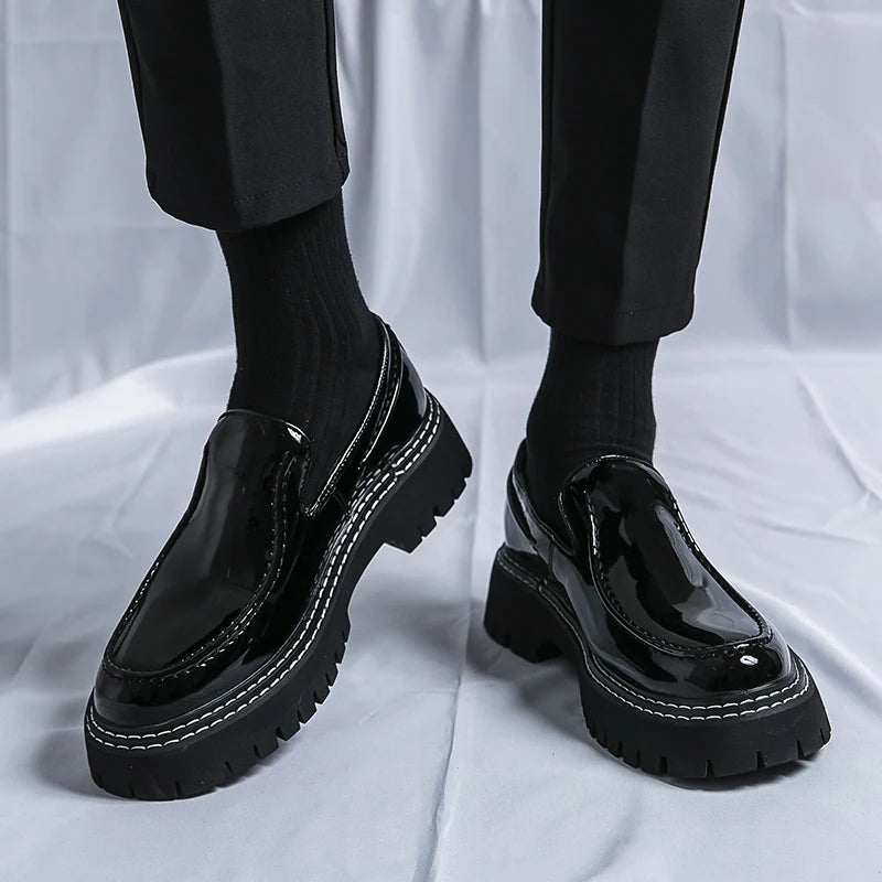 Slip-On Men's Loafers Leather Shoes With Soft Leather Business Career Man Shoes