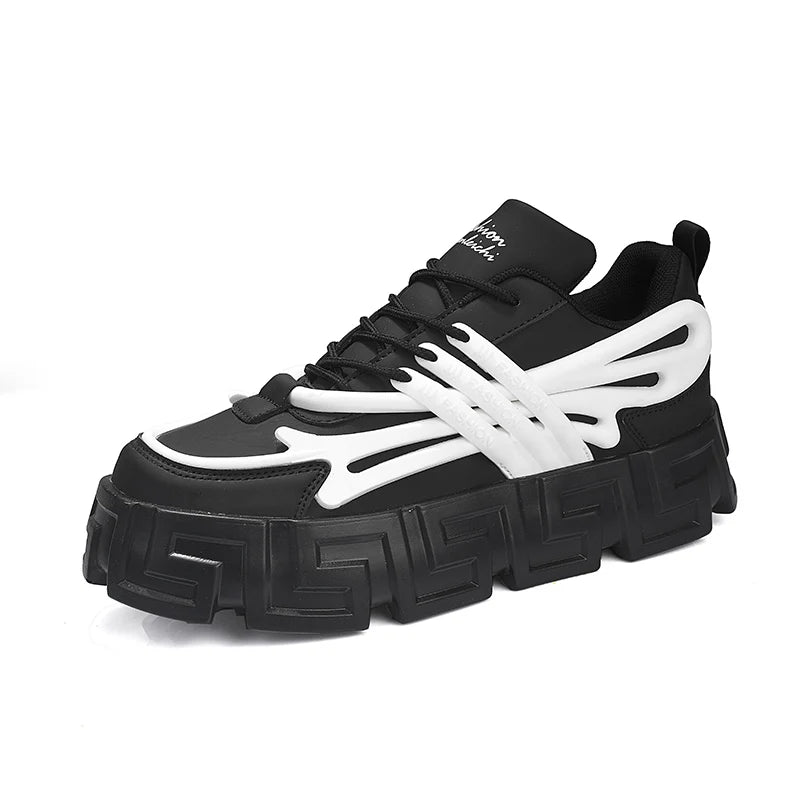 2023 Men's Sports Sneakers with Custom Designer Logo Breathable Casual Thick Sole Skateboarding Shoes for Spring Season