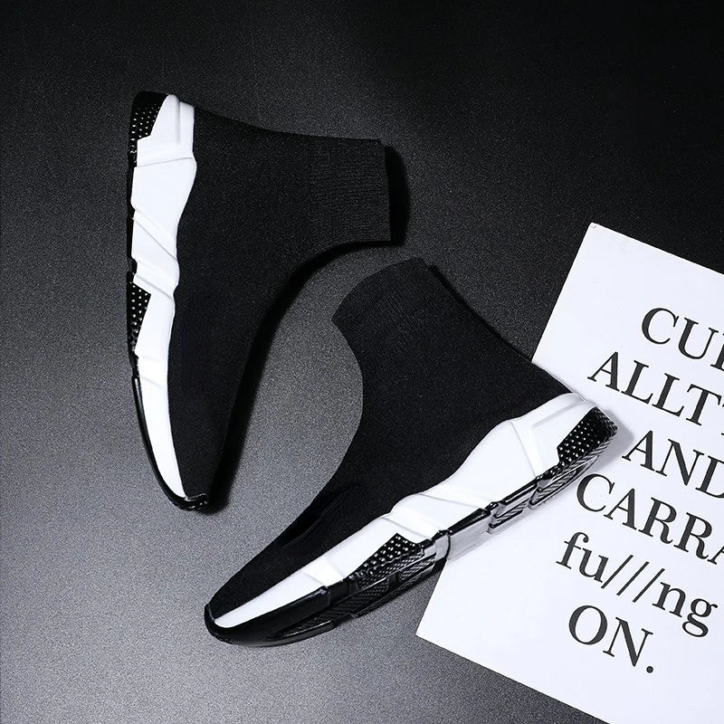 Designer Women Fashion Walking Sneakers Street Style Low High Top Soft Sock Shoes for Men
